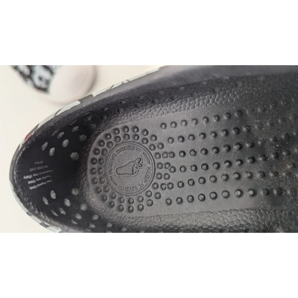 Native Shoes Jefferson Disney Mickey Mouse Black White Slip On Sneakers M3 W5
